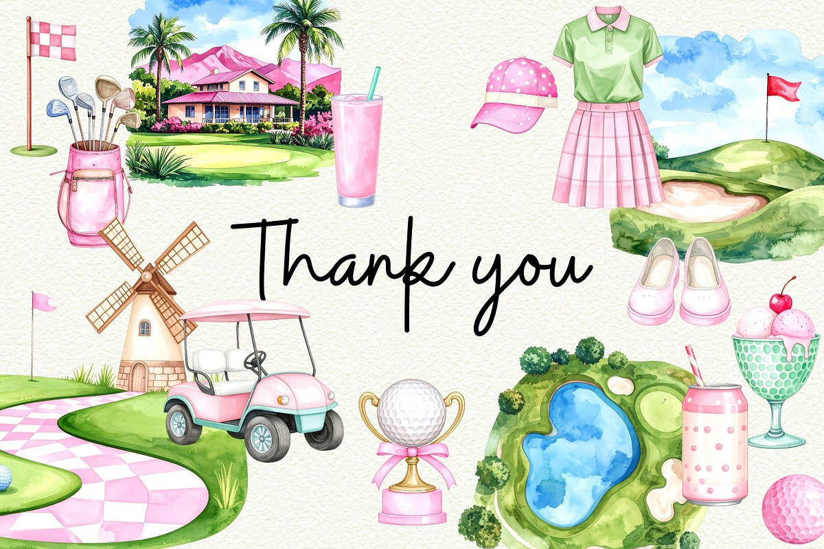Vintage Golf Club – Pink Edition, an Object Graphic by Anna Design Studio (Photo 8 of 8)