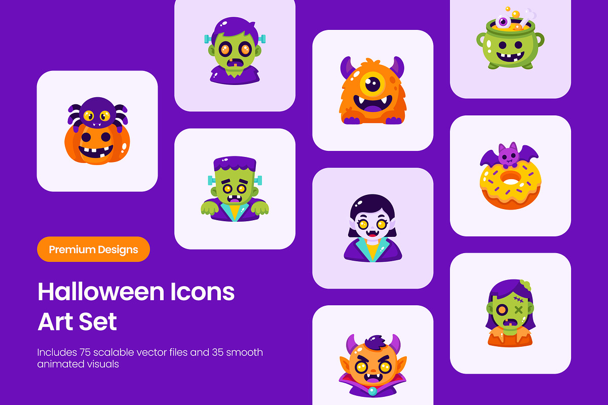 110 Halloween Flat Bundle Icons, an Emoji Icon by Prosymbols (Photo 1 of 11)