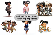 Black Kids Back to School clipart, an Education Illustration by Creative design (Thumbnail 1 of 7)