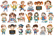 School Kids Clipart PNG, an Illustration by SinaCreation (Thumbnail 2 of 5)
