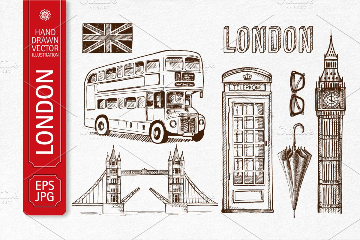 Hand drawn London illustration, an Illustration by natadanko (Photo 2 of 2)
