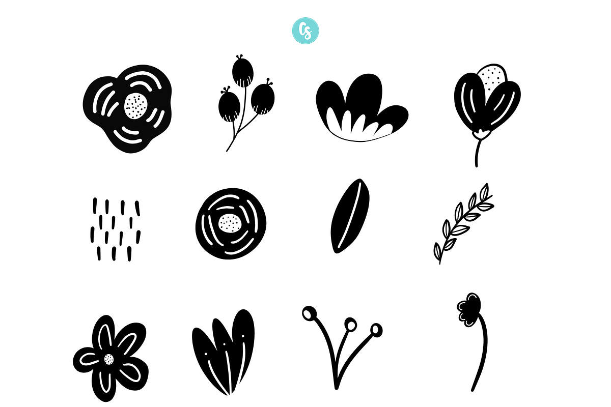 Floral Procreate Stamp Brushes, a Brush Add-On by Cate Shaner (Photo 2 of 4)