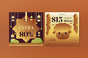 Brown Y2k Evolution Sale Banner, an UI Kit Template by graphicook (Thumbnail 4 of 5)
