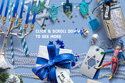 Blue Theme Holiday Props, a Cups & Container Mockup by JSquarePresents (Thumbnail 5 of 8)