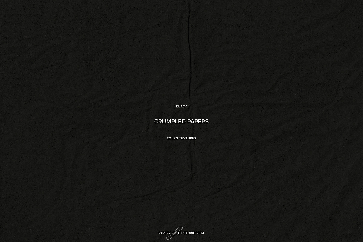 Black Crumpled Paper Textures | JPG, a Texture Graphic by Studio Viita (Photo 7 of 10)
