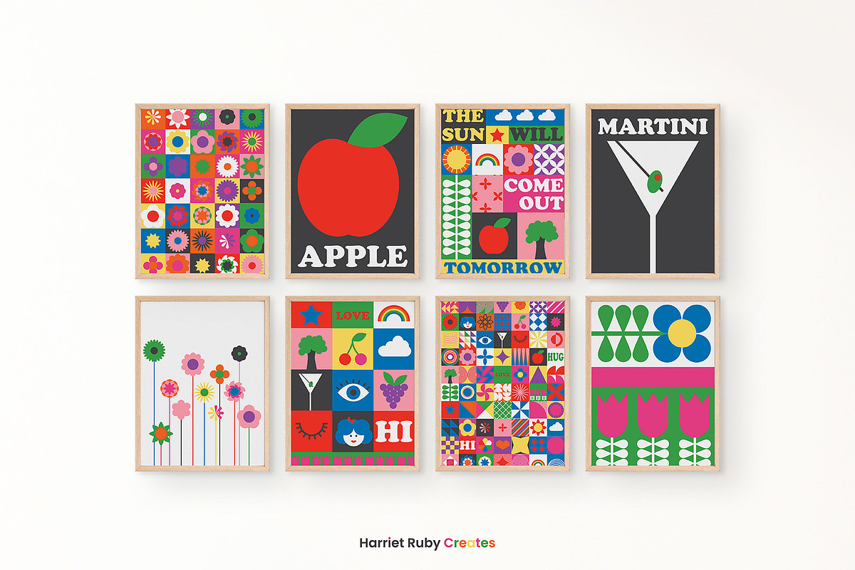 Colorful Geometric Shapes + Patterns, a Pattern Graphic by Harriet Ruby Creates (Photo 7 of 9)