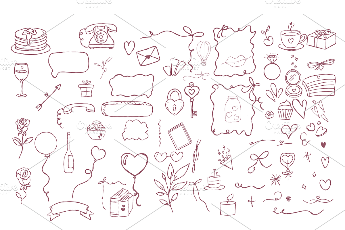 Galentine’s Valentine Bundle, a Handwritten Font by Little Creative Scribbles (Photo 6 of 8)