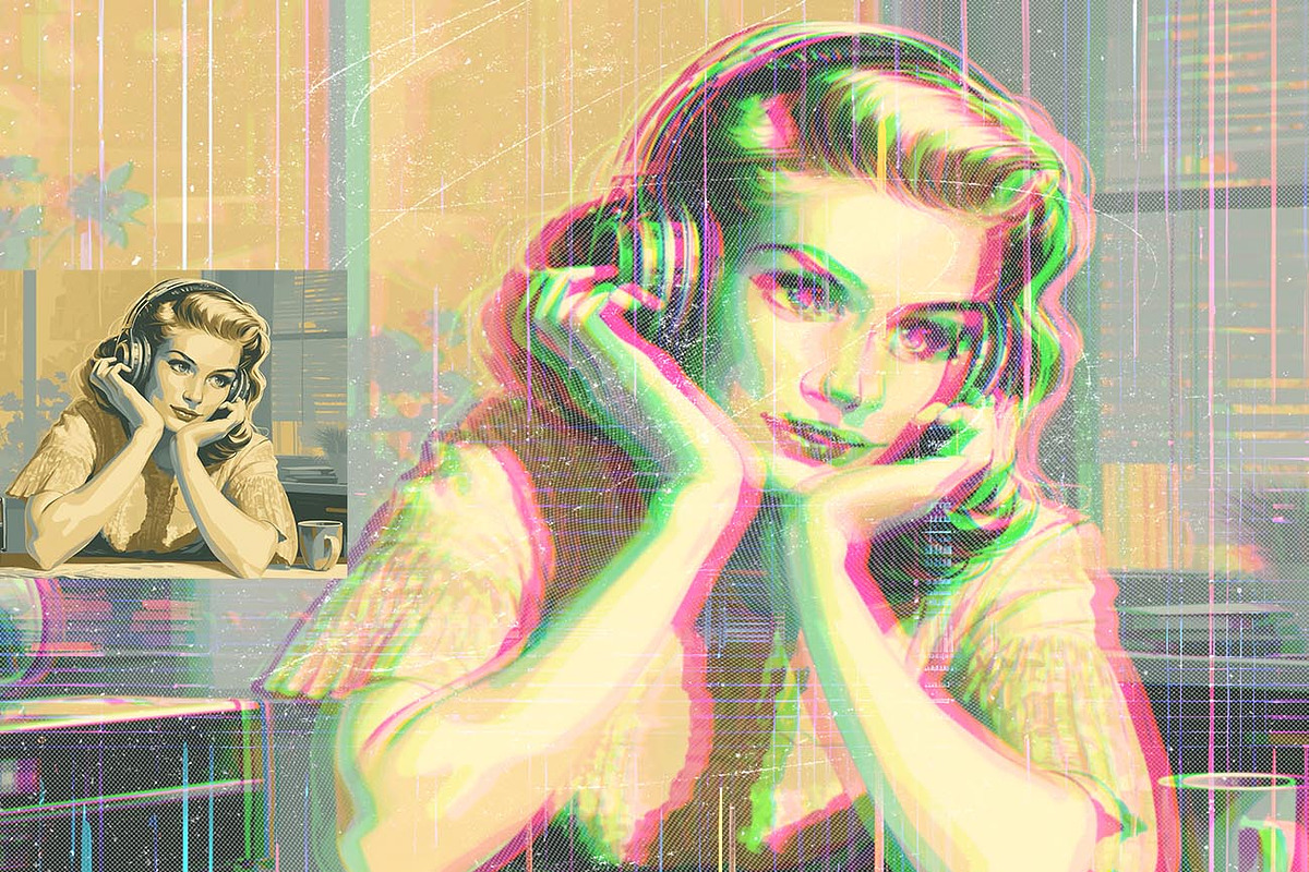 90s Retro VHS Glitch Photoshop, an Action Add-On by Studio Retouch (Photo 10 of 12)