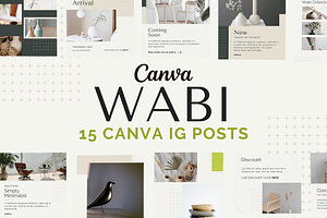 WABI Theme | 15 Canva IG Posts