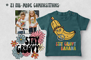 Goovy Banana. Fruit Retro Patterns, a Pattern Graphic by MeadowFox (Thumbnail 4 of 8)