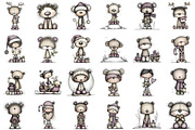 Whimsical Christmas Teddy Clipart Bu, an Illustration by Sublimation Artist (Thumbnail 2 of 6)