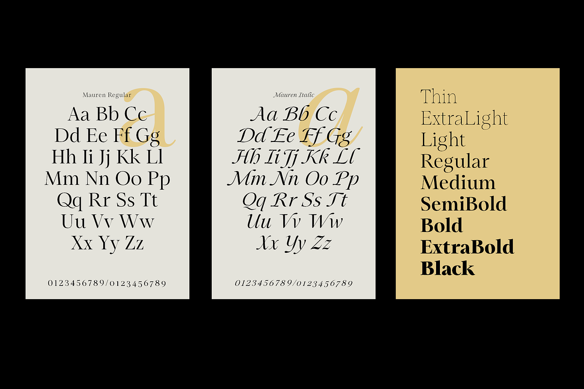 Mauren — 16 Fonts, a Serif Font by Nasir Udin (Photo 9 of 9)