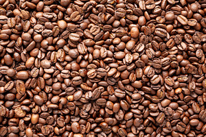 Organic Roasted Coffee Beans, top view., a Food & Drink Photo by LiudmylaChuhunova