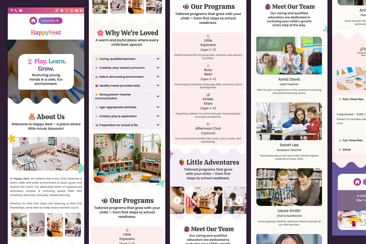 Child Daycare - Wix Studio Website preview 7