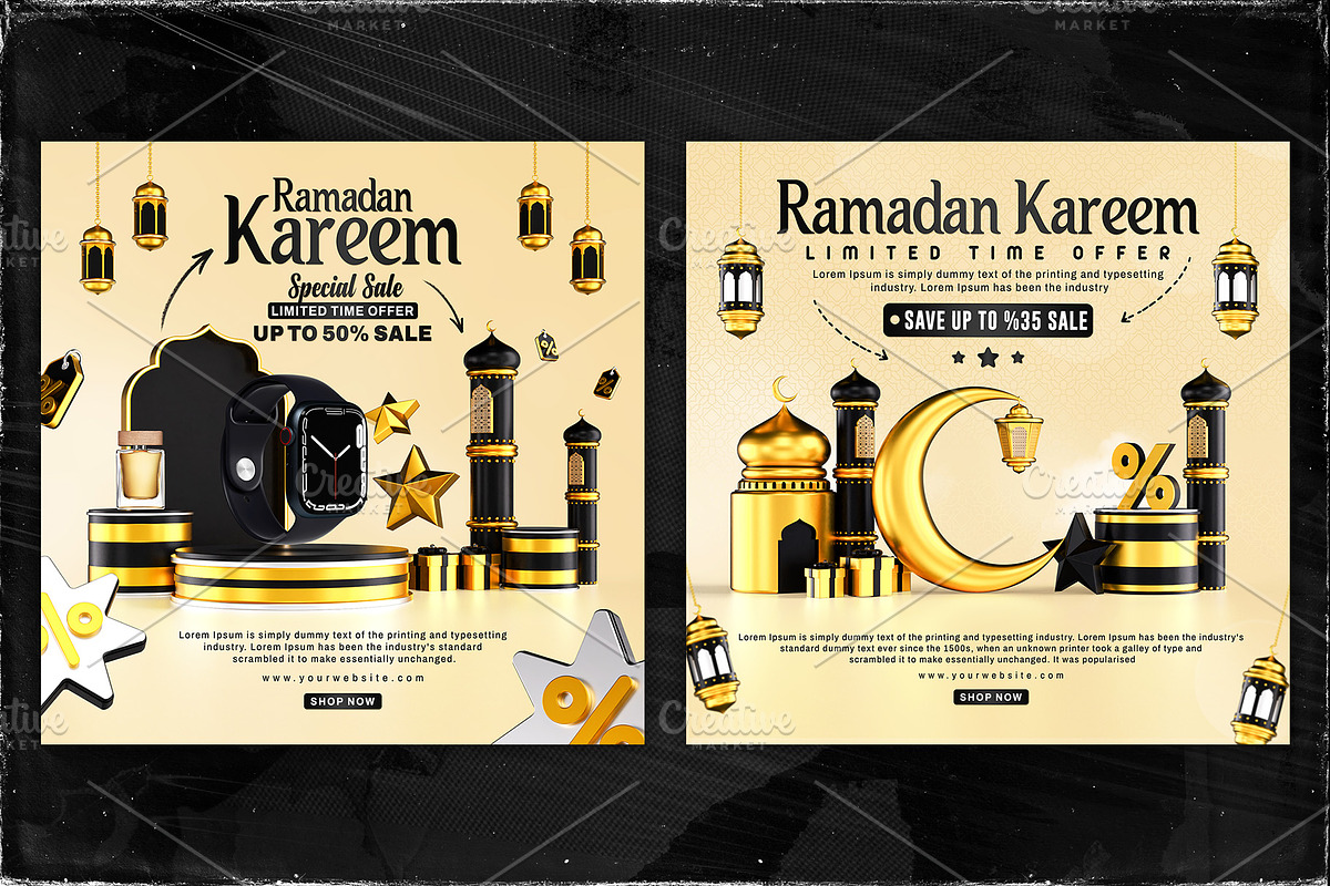 Ramadan Kareem Sale Instagram Posts, a Templates & Theme by OnurDemircan (Photo 2 of 3)