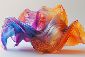 A digital artwork of smooth, flowing, a Photo by LOGOCREATIVE