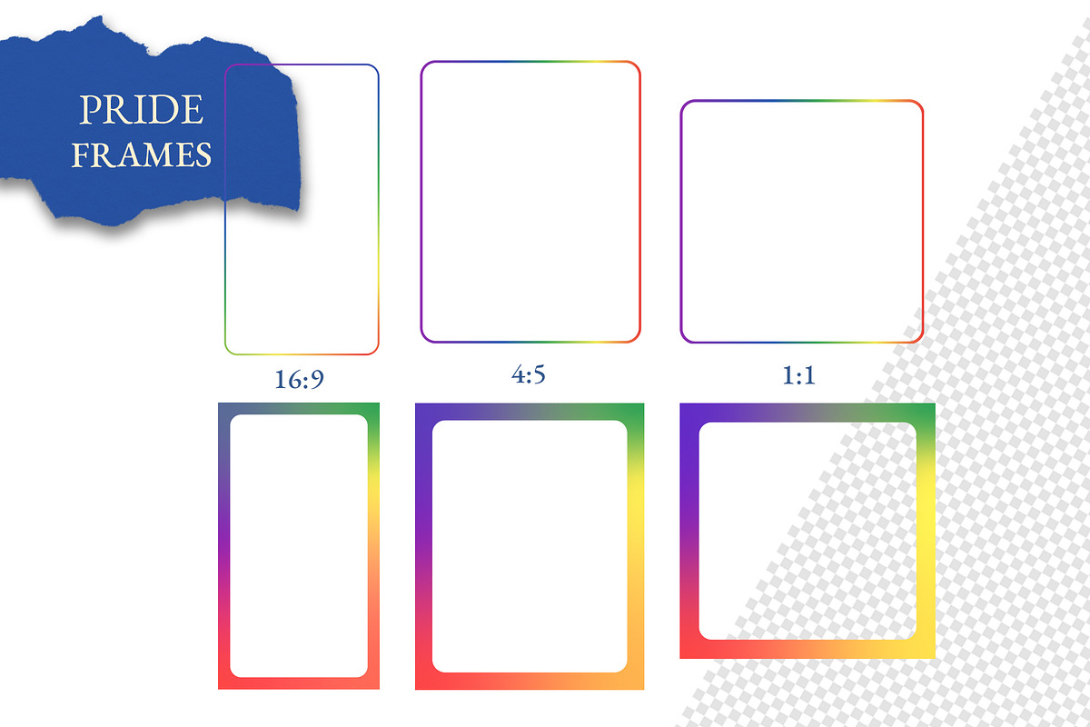 Pride Flag & Frame – Rainbow Clipart, an Illustration by aniunova (Photo 3 of 5)