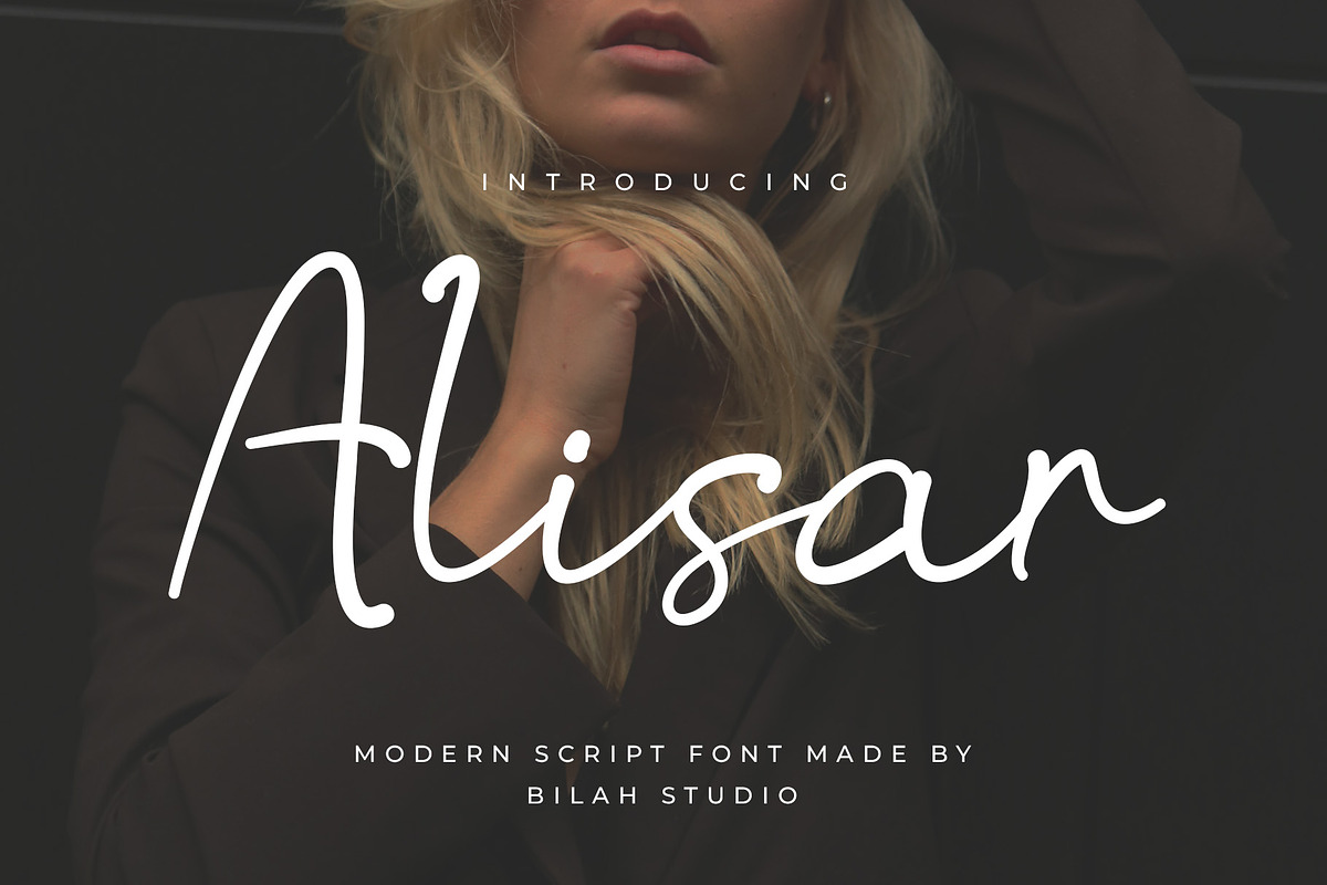 Alisar Modern Script Font, a Script Font by Bilahstudio (Photo 1 of 12)