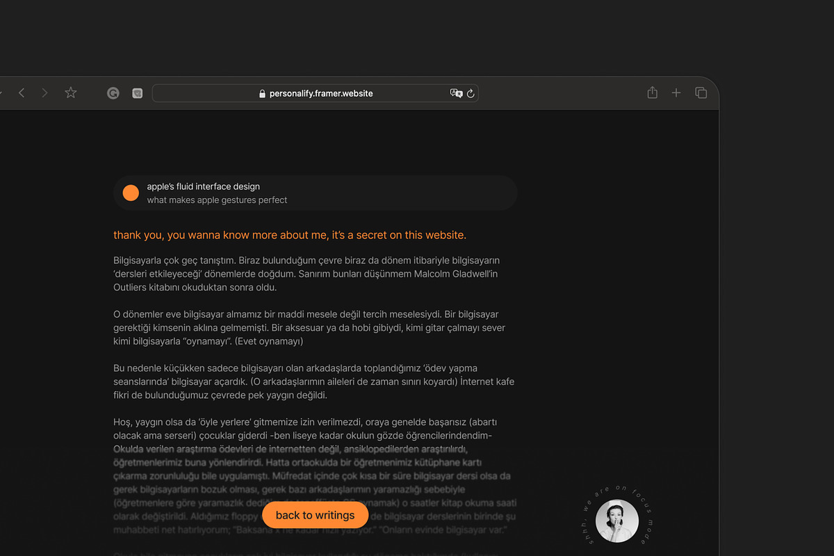 Personalify Framer Template, a Websites & App Template by Ali Çorak (Photo 4 of 5)