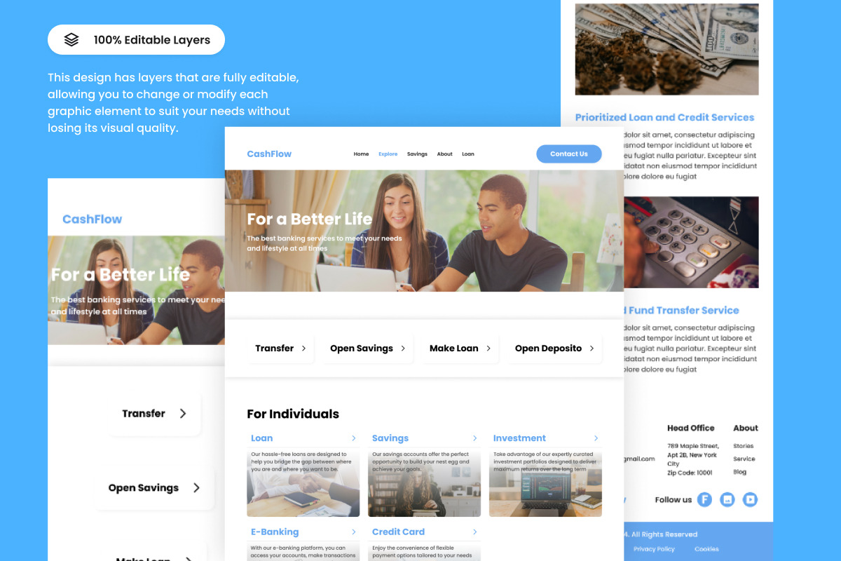 CashFlow - Banking Landing Page V2, a Landing Page Template by twinstd (Photo 3 of 5)