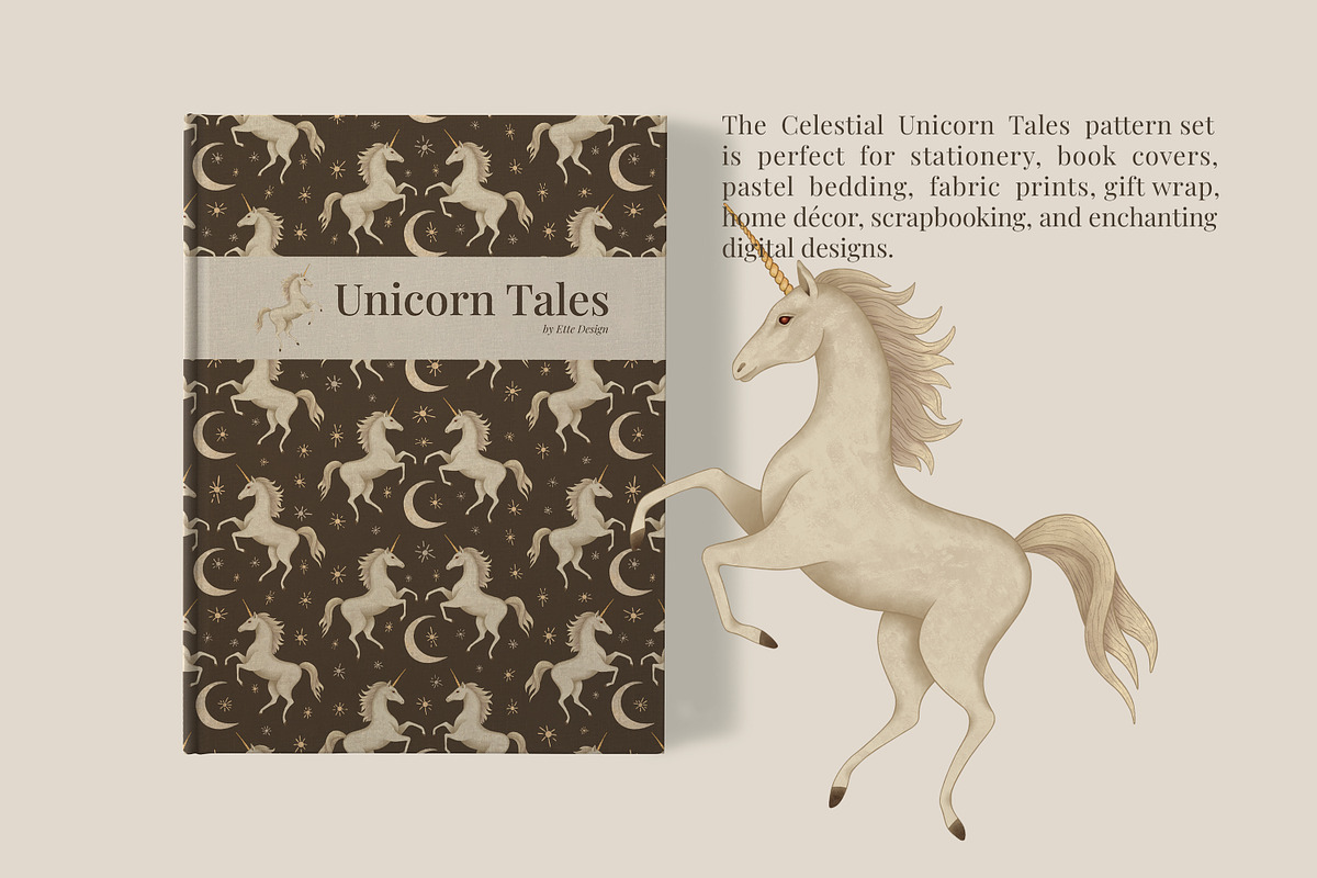 Unicorn Tales Fantasy Patterns, a Pattern Graphic by Ette Design (Photo 6 of 12)