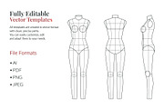 Female Fashion Flats Templates, a Person Illustration by Shorena Fashion Draws (Thumbnail 5 of 8)