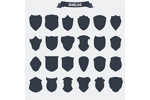 Shields emblem set, a Decorative Illustration by SkyVectors