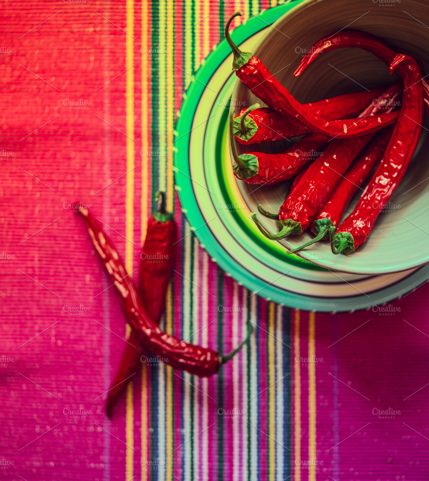 Red chilli pepper featuring peppers, red, and dry, a Food & Drink Photo by OXYMORON 