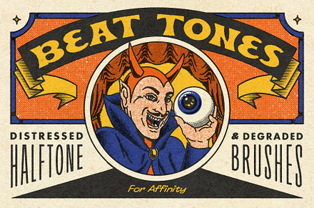 Halftone Brushes for Affinity, a Brush Add-On by True Grit Texture Supply