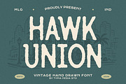 Hawk Union - Vintage Hand Drawn Font, a Handwritten Font by Typia Nesia (Thumbnail 1 of 7)