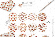 Watercolor mushrooms - fall clipart, an Illustration by lilisprints (Thumbnail 3 of 3)