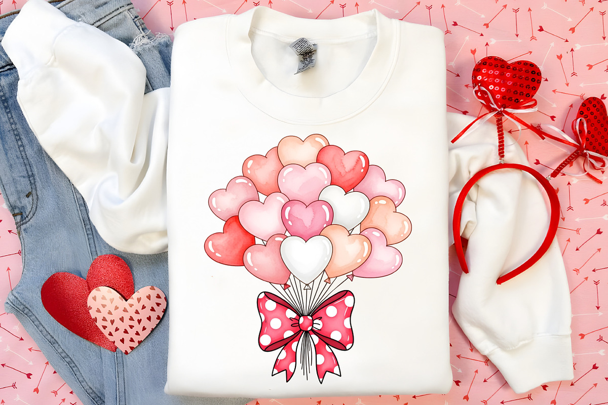 Valentine Heart Balloons PNG, an Illustration by Canvas Craft (Photo 4 of 6)