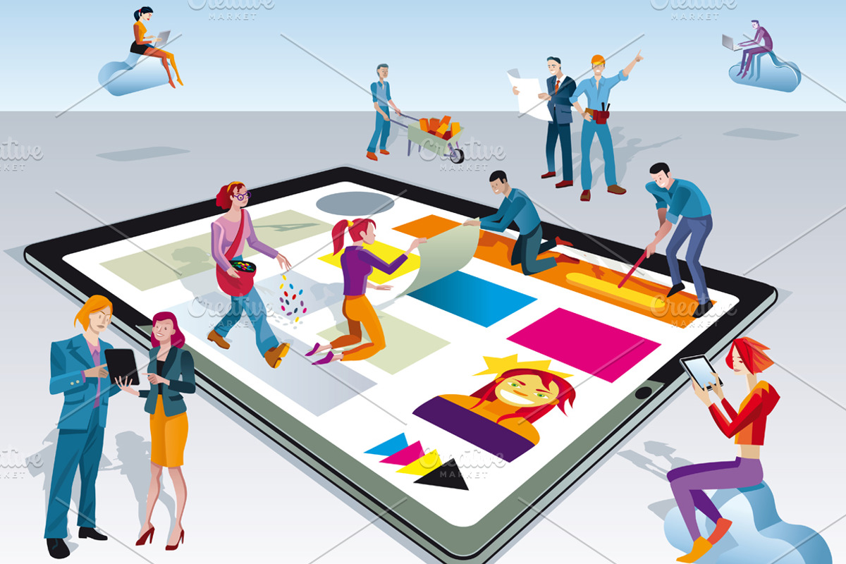 Creating Digital Tablet Content, a Person Illustration by ÁRTICA