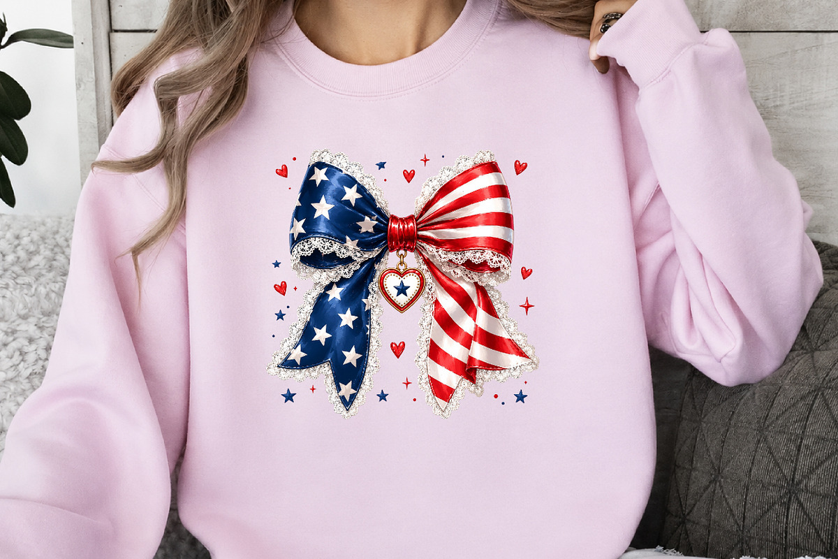 Patriotic Lace Bow PNG Design, a Seasonal Illustration by DreamArtGraphic (Photo 3 of 5)