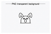Cute Rabbit Emoticons Illustrations, an Outline Icon by Designfour (Thumbnail 4 of 7)