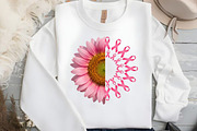 Pink Sunflower and Ribbons PNG, an Illustration by Black Bird Studio (Thumbnail 2 of 4)