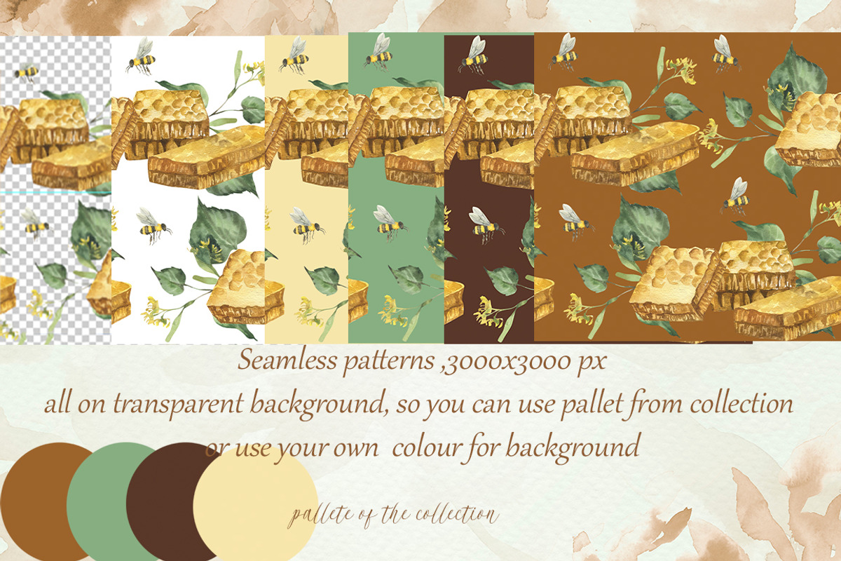 Honey watercolor collection, a Food Illustration by Pegion art shop (Photo 11 of 13)