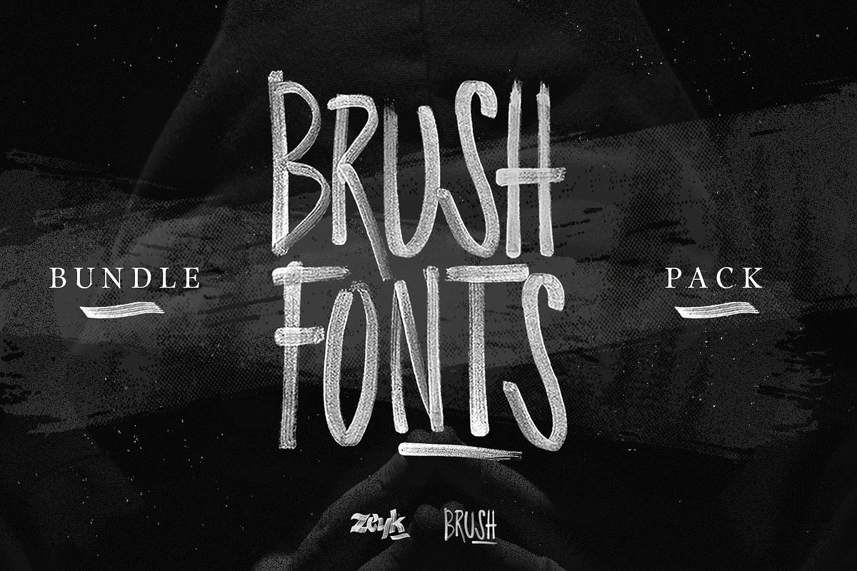Brush Fonts Pack / Bundle
