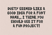 Dusty Dusty | Hand Drawn font, a Handwritten Font by Supersimbo © (Thumbnail 2 of 7)