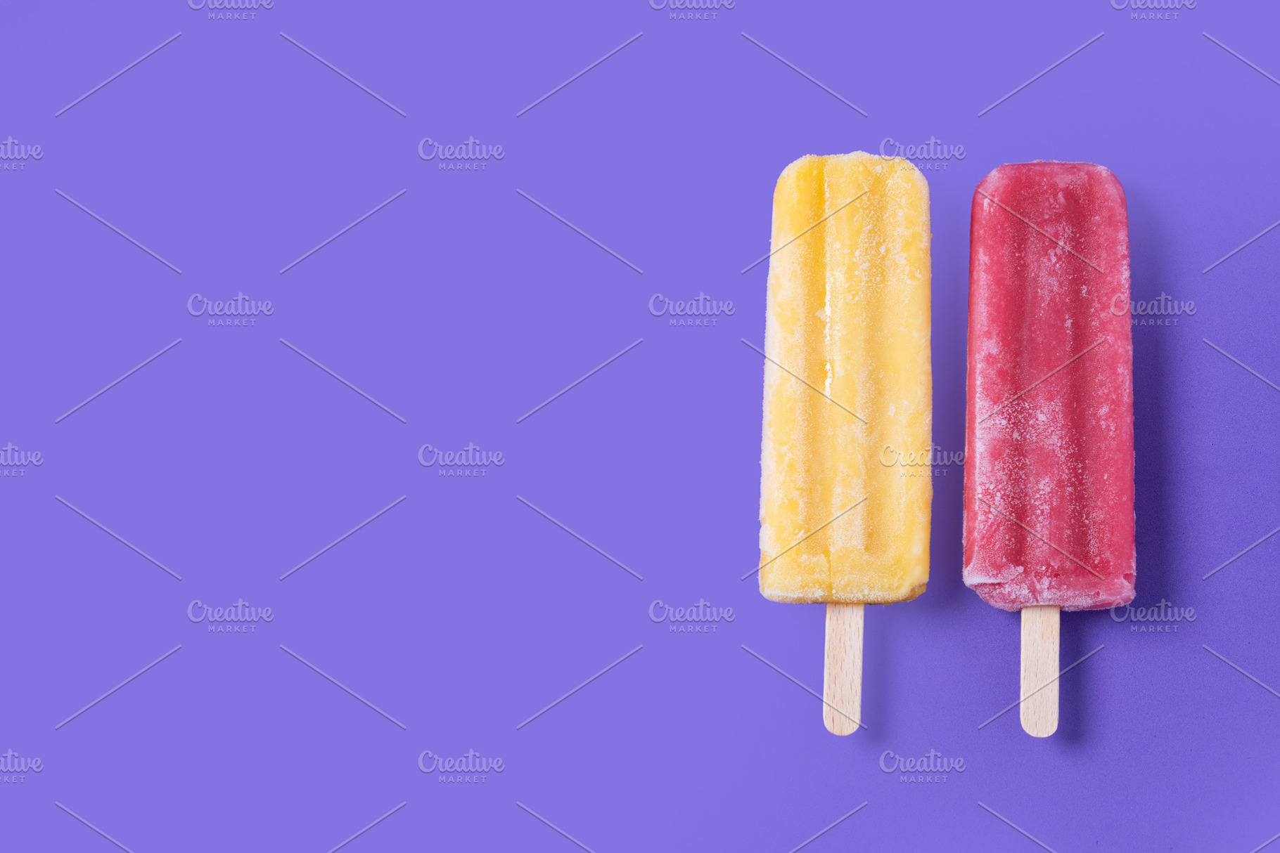 Lemon and strawberry popsicles, a Food & Drink Photo by etorres69