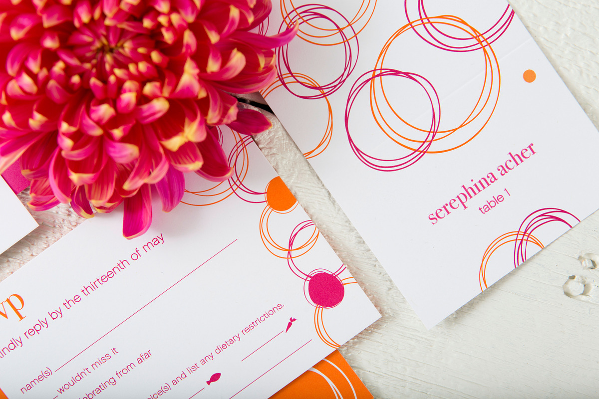 Circles Wedding Invitation Suite, an Invitation Template by Laura K Invitations (Photo 4 of 5)
