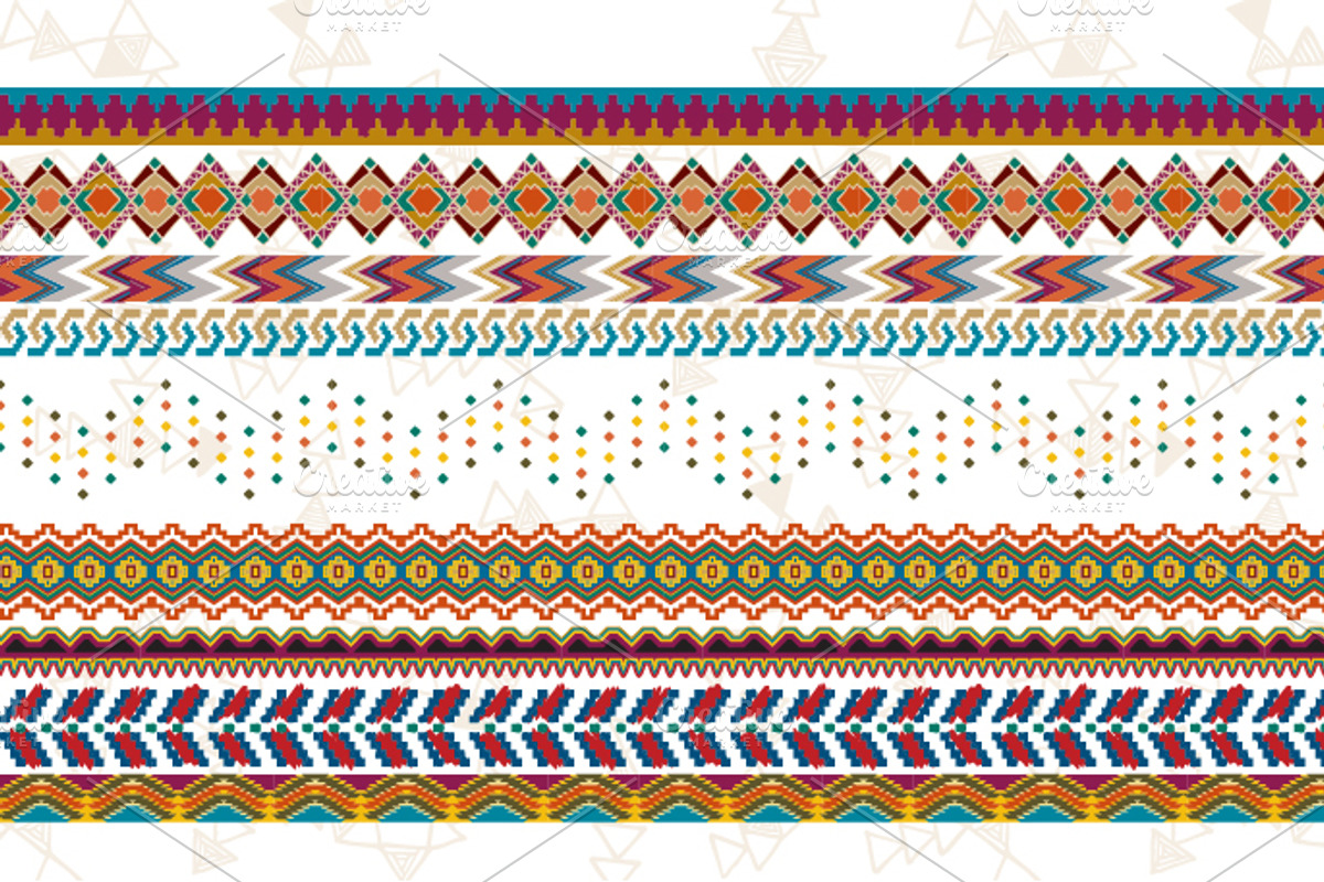 Tribal Clip Art & Border- EPS + PNG, an Illustration by JSquarePresents (Photo 3 of 3)