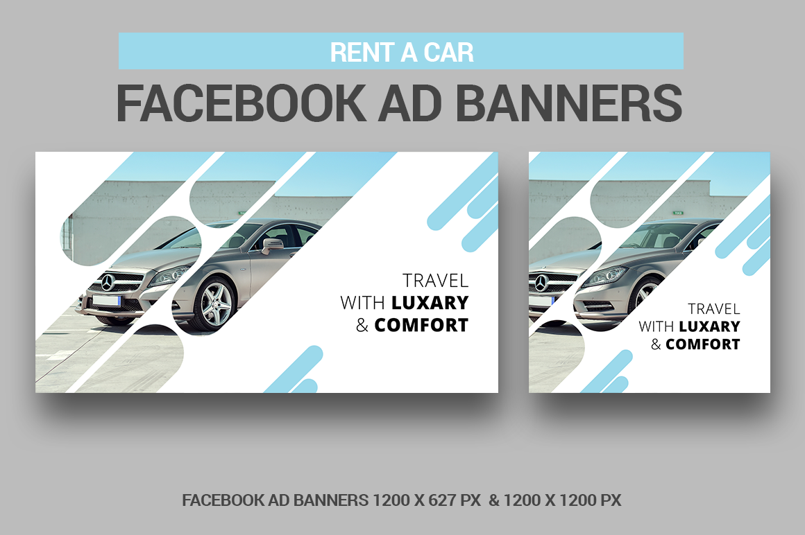Rent A Car Facebook Ad Banners, a Social Media Template by UNIK Agency
