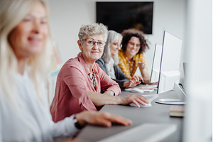 Portrait of female senior students, a Person Photo by HalfPoint