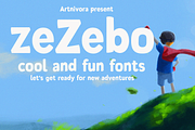 Zezebo - Fun Display Font, a Sans Serif Font by ivan_artnivora (Thumbnail 1 of 4)