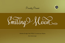 Smiling Moon - Modern script font