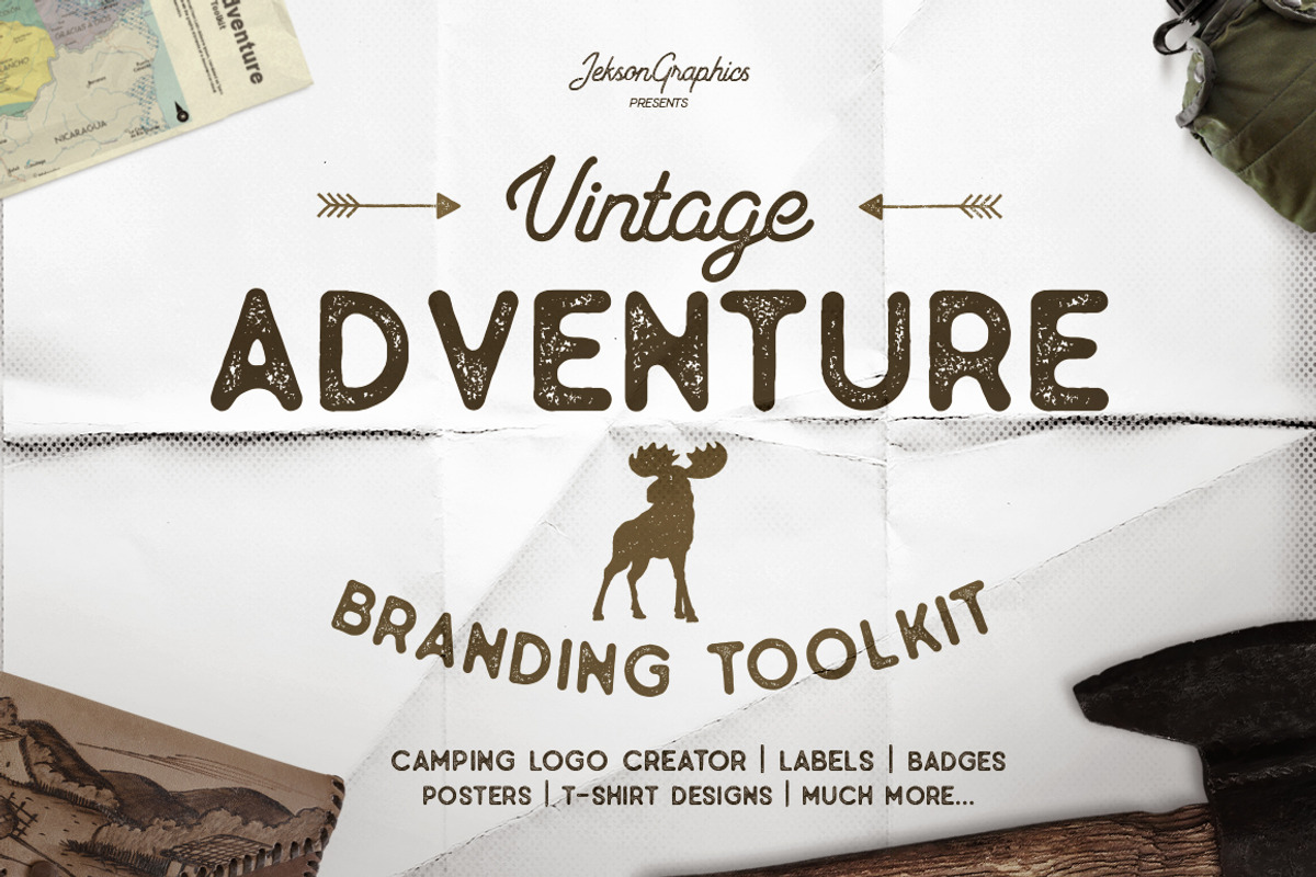 Vintage Adventure Branding Kit, a Branding & Logo Template by JeksonGraphics (Photo 2 of 55)