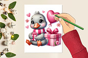 Valentine Cute Goose Clipart Bundle, a Seasonal Illustration by Craft Nest (Thumbnail 4 of 5)