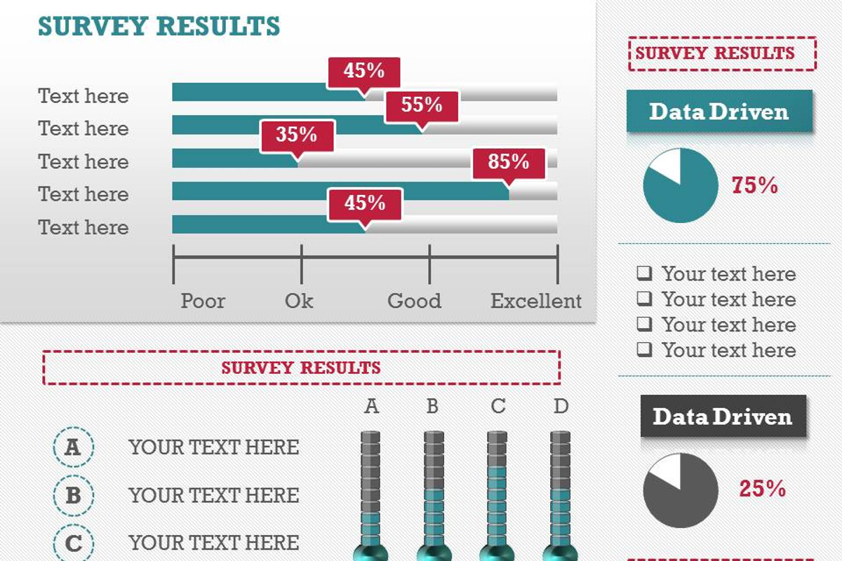Survey Results Infographic Slides P1, a Presentation Template by Yes Presentations (Photo 9 of 10)