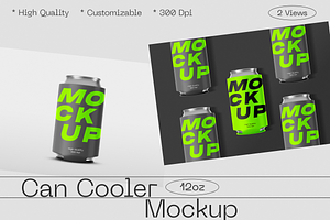 12 oz Can Cooler Mockup, a Packaging Mockup by Mockupdaddy